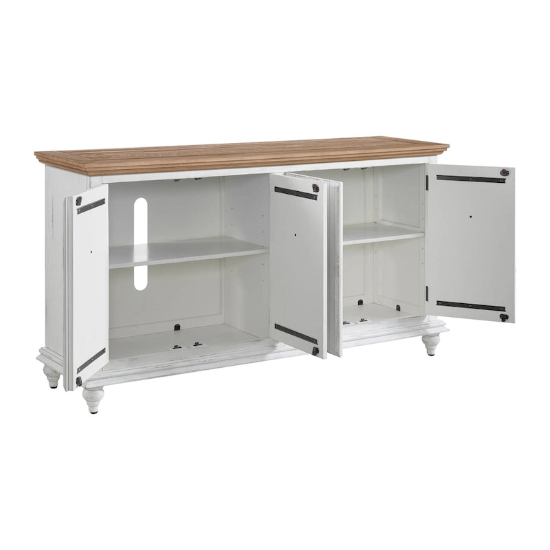 Meuble TV/Console en bois massif 65 po Garden District