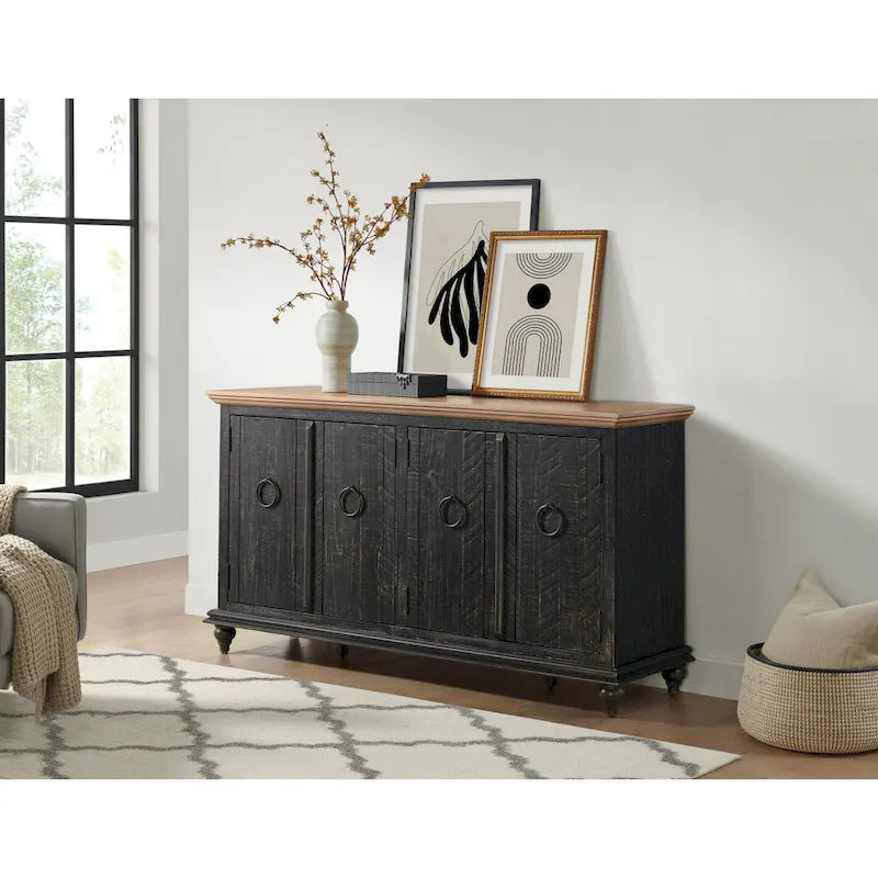 Meuble TV/Console en bois massif 65 po Garden District