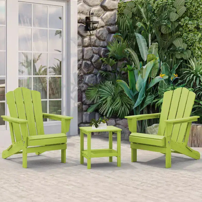 Hyleory Folding Adirondack Chair Outdoor, HDPE Patio Accent Chair
