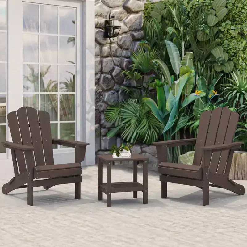 Hyleory Folding Adirondack Chair Outdoor, HDPE Patio Accent Chair