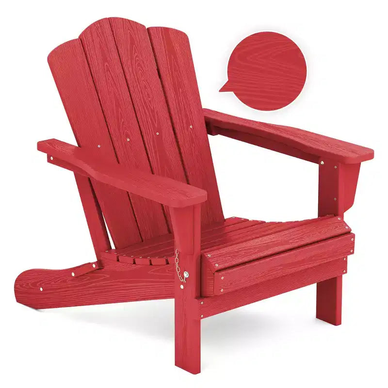 Hyleory Folding Adirondack Chair Outdoor, HDPE Patio Accent Chair