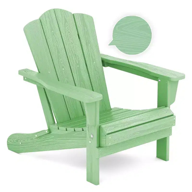 Hyleory Folding Adirondack Chair Outdoor, HDPE Patio Accent Chair