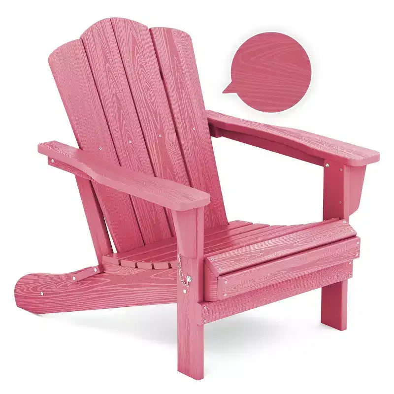 Hyleory Folding Adirondack Chair Outdoor, HDPE Patio Accent Chair