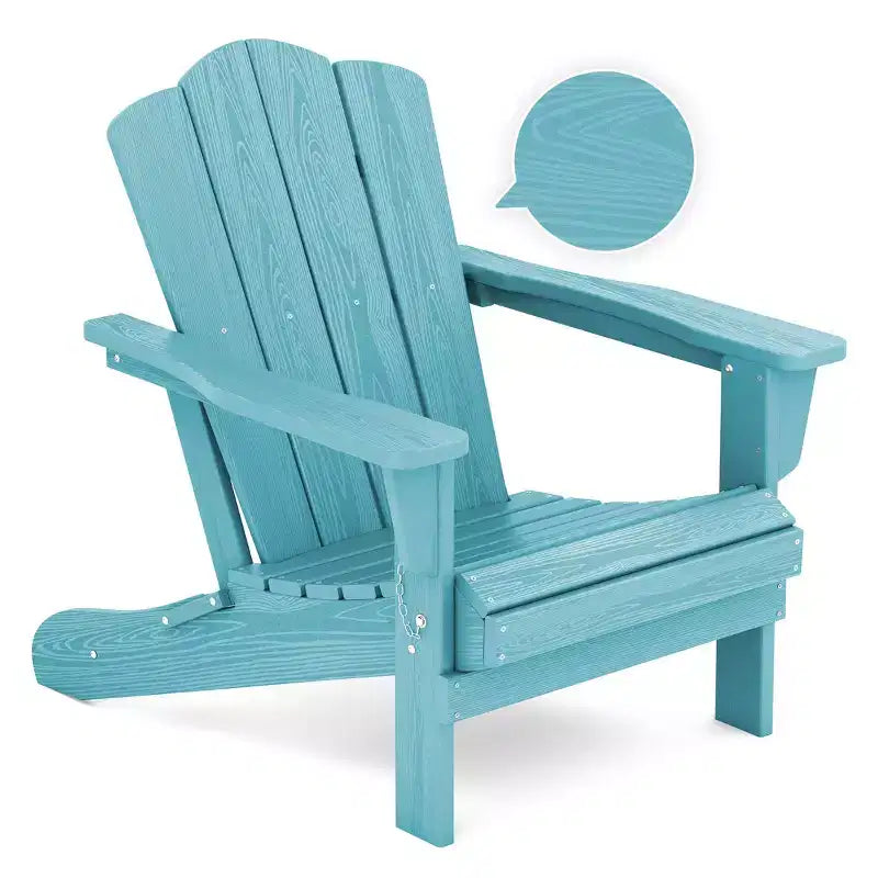 Hyleory Folding Adirondack Chair Outdoor, HDPE Patio Accent Chair