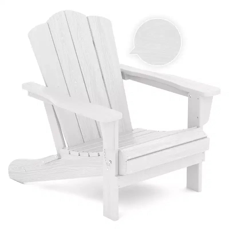 Hyleory Folding Adirondack Chair Outdoor, HDPE Patio Accent Chair