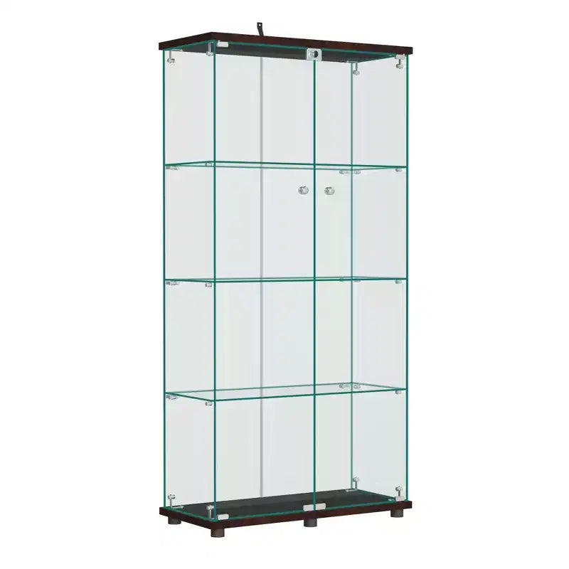 64.5 X 32 Glass Display Cabinet Curio Cabinet with Lock