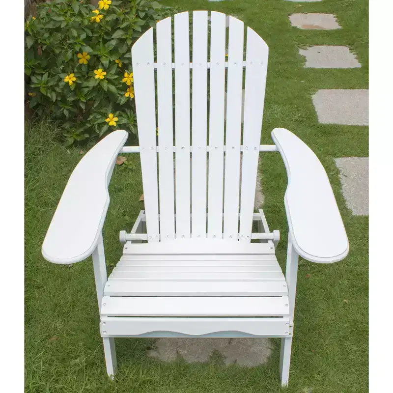 Northbeam Outdoor Portable Foldable Wooden Adirondack Deck Lounge Chair