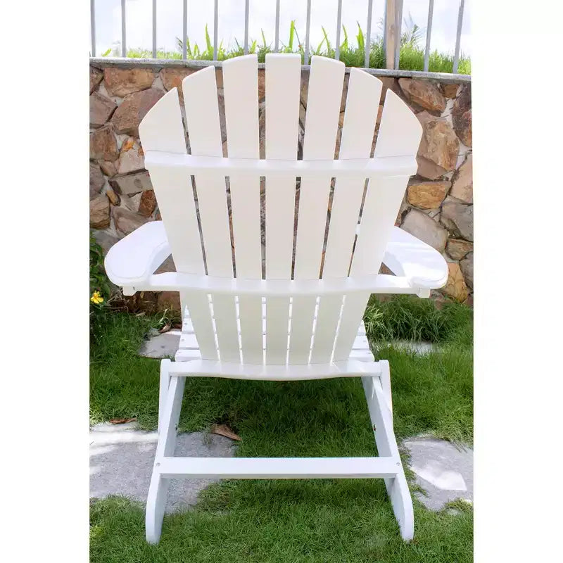 Northbeam Outdoor Portable Foldable Wooden Adirondack Deck Lounge Chair