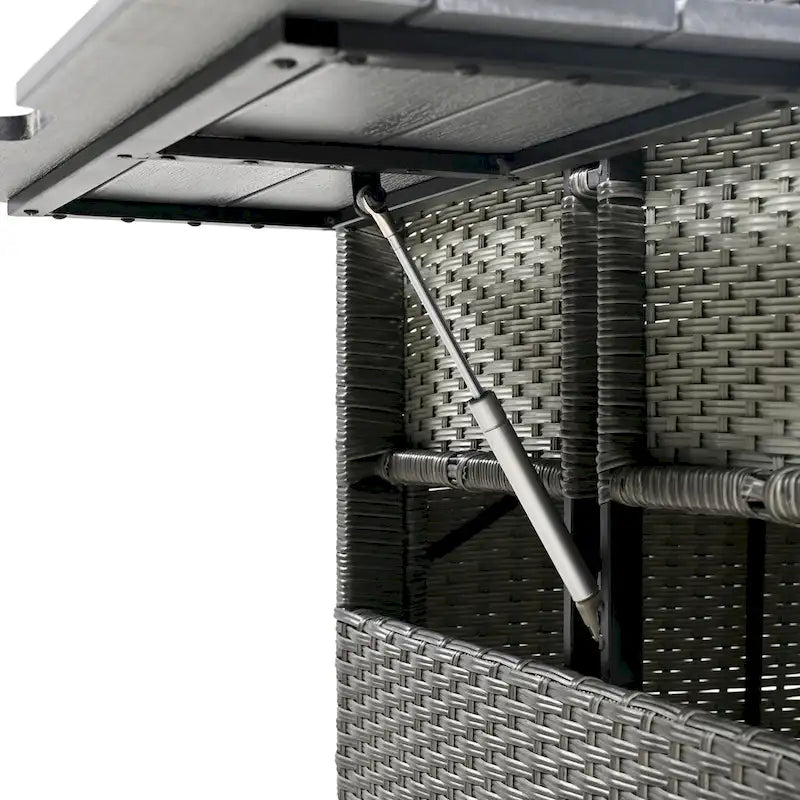 TOMAX Canapé en rotin tressé 5 pièces en forme de L avec 2 tables d'appoint extensibles