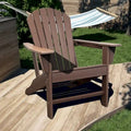 HDPE Resin Wood Adirondack Chair Patio Chairs Lawn Chair, Weather Resistant for Garden, Backyard, Beach, Pool & Lawn Furniture