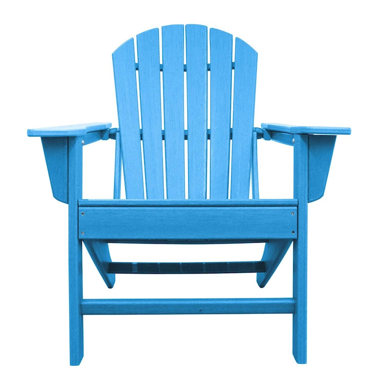 Chaise Adirondack en résine PEHD, chaises de patio, chaise de jardin, résistante aux intempéries pour le jardin, la cour, la plage, la piscine et les meubles de pelouse