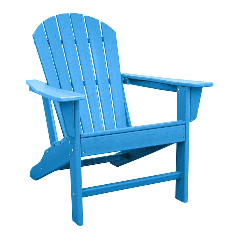 Chaise Adirondack en résine PEHD, chaises de patio, chaise de jardin, résistante aux intempéries pour le jardin, la cour, la plage, la piscine et les meubles de pelouse