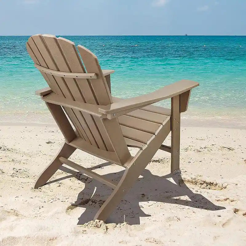 Chaise Adirondack en résine PEHD, chaises de patio, chaise de jardin, résistante aux intempéries pour le jardin, la cour, la plage, la piscine et les meubles de pelouse