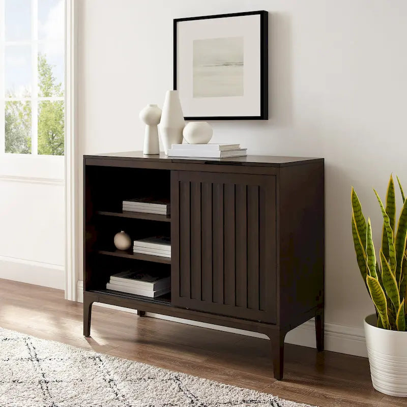 Meuble console de rangement pour disques Crosley Asher