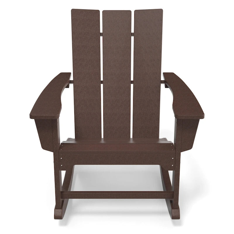 Fauteuils à bascule Adirondack d'extérieur, résistants aux intempéries, en plastique HDPE pour pelouse
