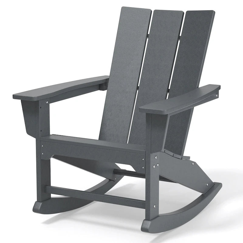 Fauteuils à bascule Adirondack d'extérieur, résistants aux intempéries, en plastique HDPE pour pelouse