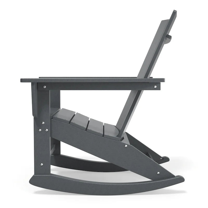 Fauteuils à bascule Adirondack d'extérieur, résistants aux intempéries, en plastique HDPE pour pelouse