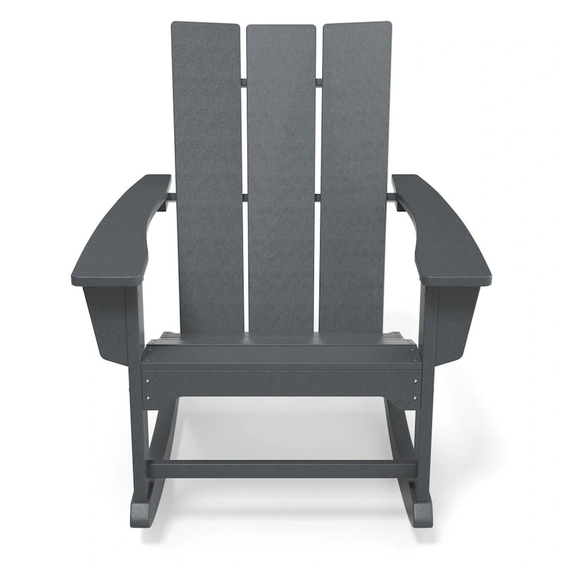 Fauteuils à bascule Adirondack d'extérieur, résistants aux intempéries, en plastique HDPE pour pelouse