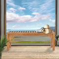 Chic Teak Santa Monica Outdoor Teak Wood Backless Bench, 4 foot
