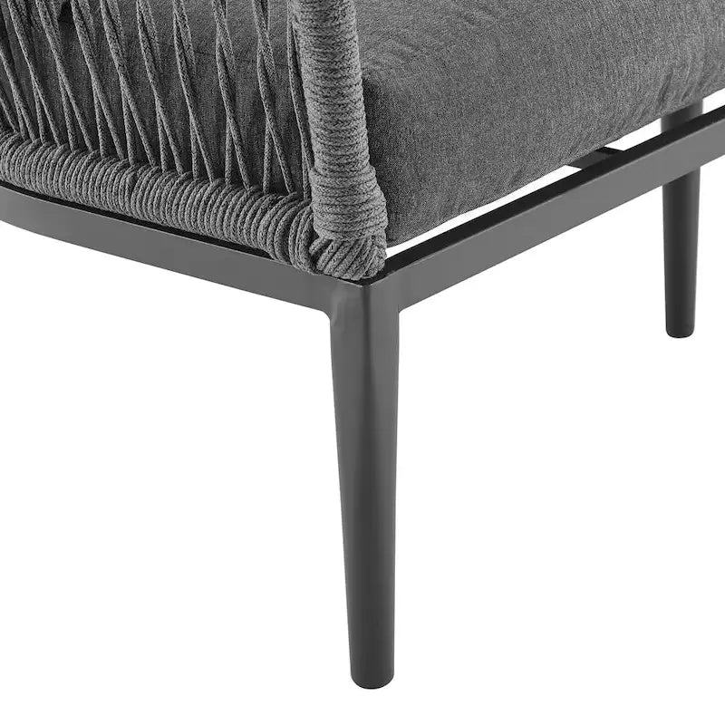 Ensemble de 2 fauteuils Dover en corde pour intérieur/extérieur - 23.25x28.88x30.25