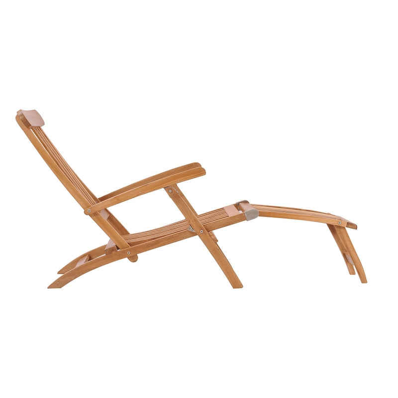 Chaise longue inclinable de pont en teck Chic Teak Titanic