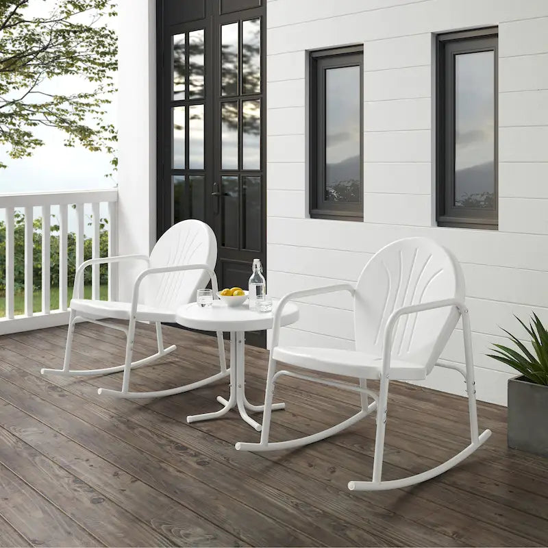 Crosley Griffith Ensemble de 3 fauteuils à bascule d'extérieur - 79 L x 33,13 P x 32,25 H