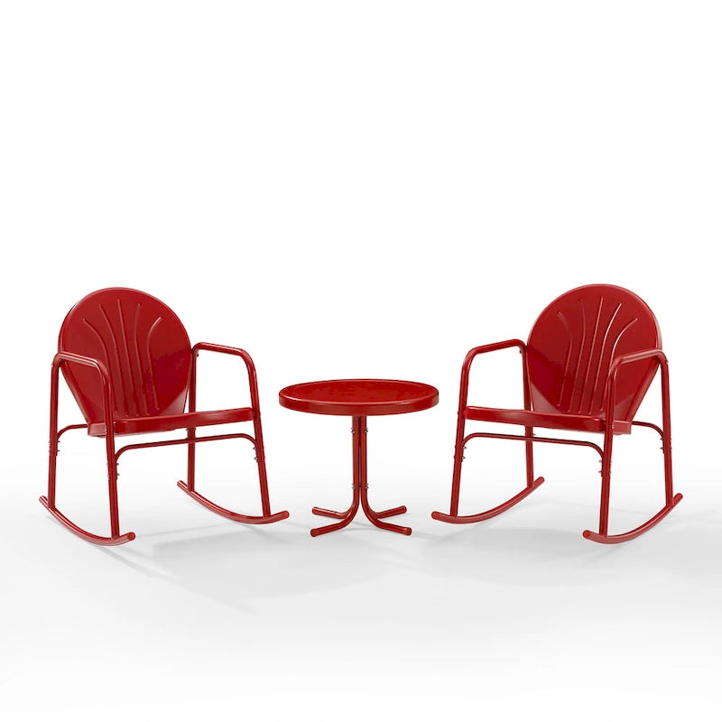 Crosley Griffith Ensemble de 3 fauteuils à bascule d'extérieur - 79 L x 33,13 P x 32,25 H