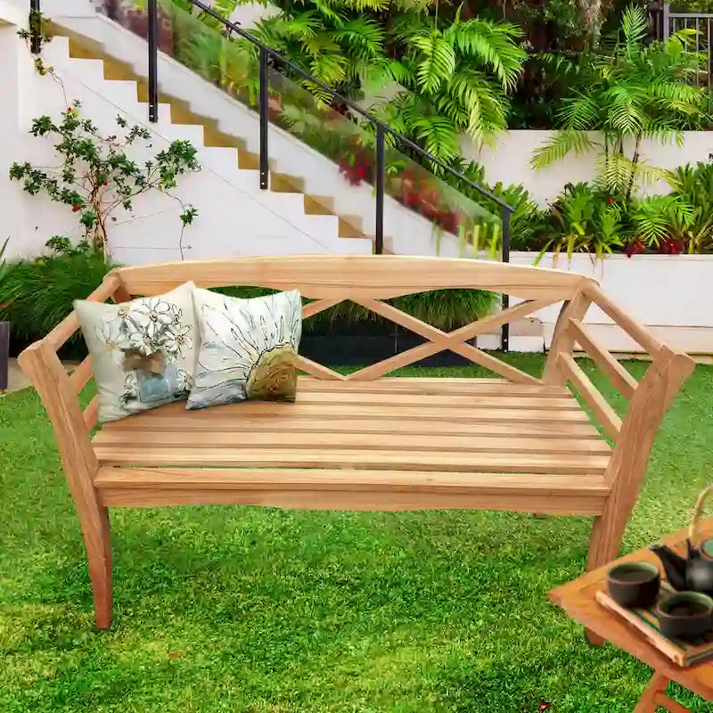 Banc de jardin en bois de teck Montana de Seven Seas Teak, 1,20 m