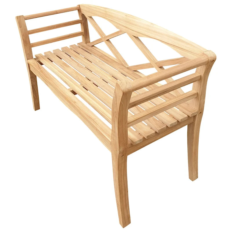 Banc de jardin en bois de teck Montana de Seven Seas Teak, 1,20 m