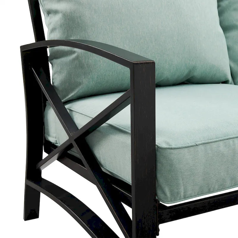 Crosley Kaplan Ensemble de canapés d'extérieur 4 pièces - 147 L x 68,5 P x 32 H