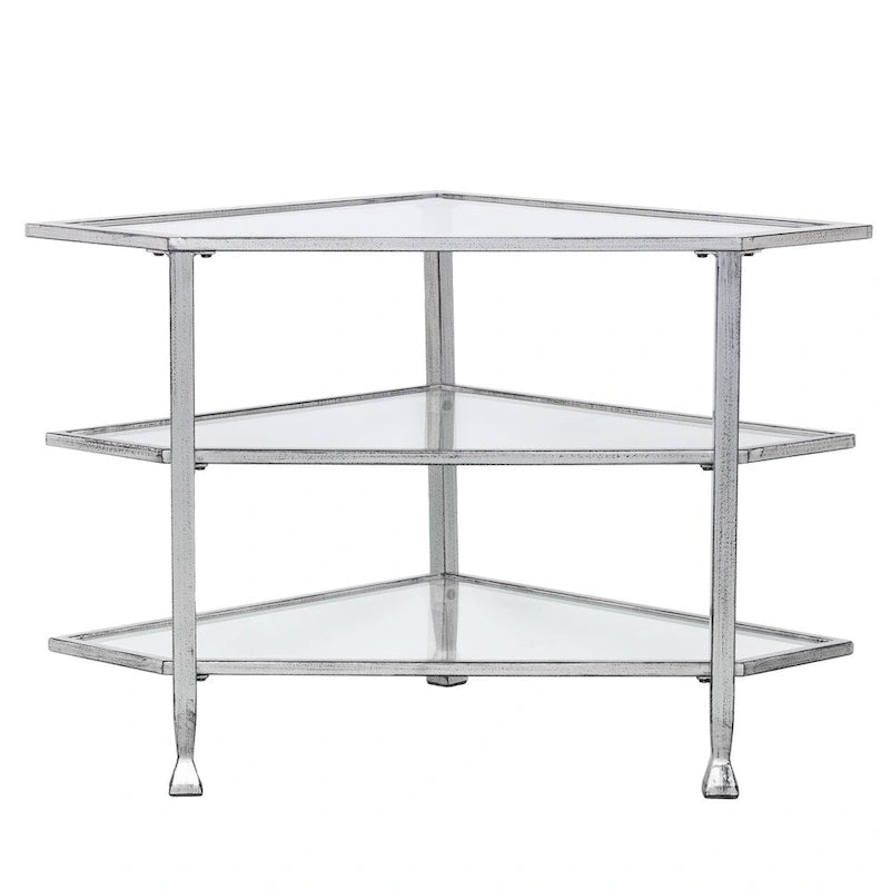 Meuble TV d'angle en métal Jensen de SEI Furniture, pour téléviseurs jusqu'à 33,25 po