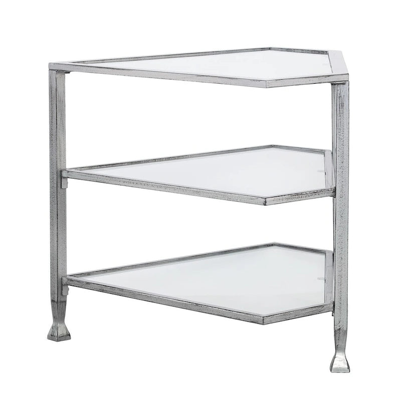 Meuble TV d'angle en métal Jensen de SEI Furniture, pour téléviseurs jusqu'à 33,25 po