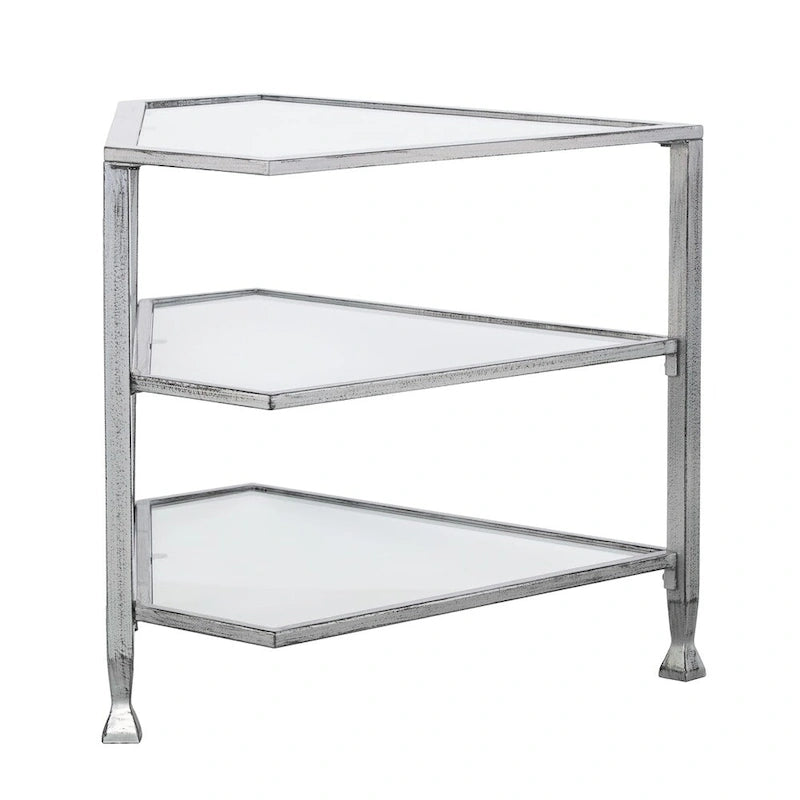 Meuble TV d'angle en métal Jensen de SEI Furniture, pour téléviseurs jusqu'à 33,25 po