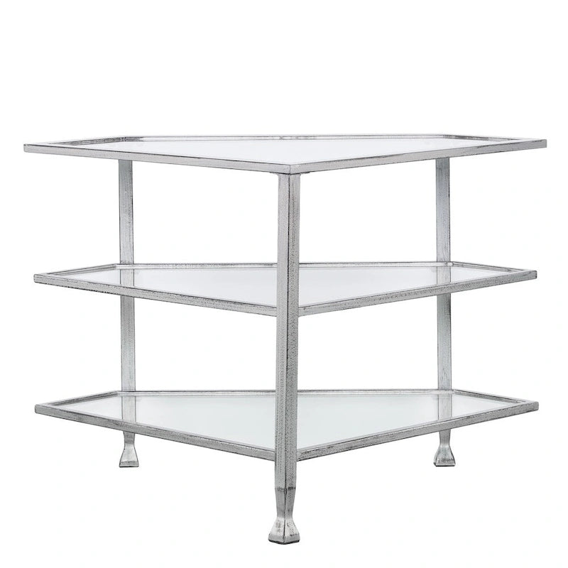 Meuble TV d'angle en métal Jensen de SEI Furniture, pour téléviseurs jusqu'à 33,25 po
