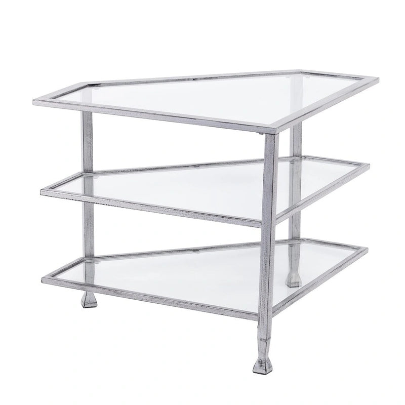 Meuble TV d'angle en métal Jensen de SEI Furniture, pour téléviseurs jusqu'à 33,25 po