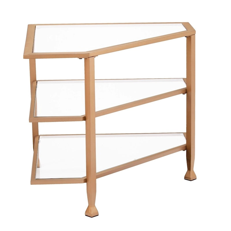 Meuble TV d'angle en métal Jensen de SEI Furniture, pour téléviseurs jusqu'à 33,25 po