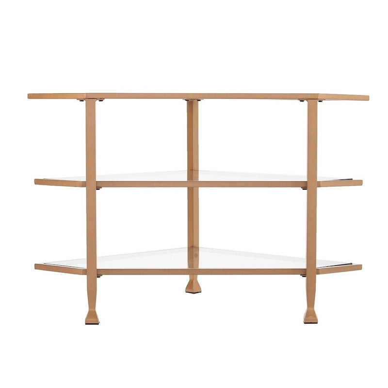Meuble TV d'angle en métal Jensen de SEI Furniture, pour téléviseurs jusqu'à 33,25 po