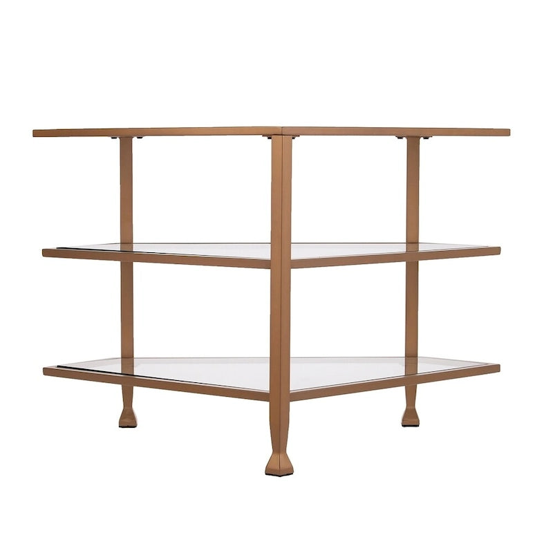 Meuble TV d'angle en métal Jensen de SEI Furniture, pour téléviseurs jusqu'à 33,25 po