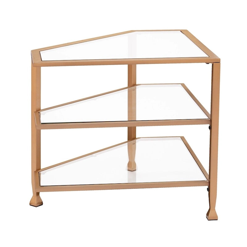 Meuble TV d'angle en métal Jensen de SEI Furniture, pour téléviseurs jusqu'à 33,25 po