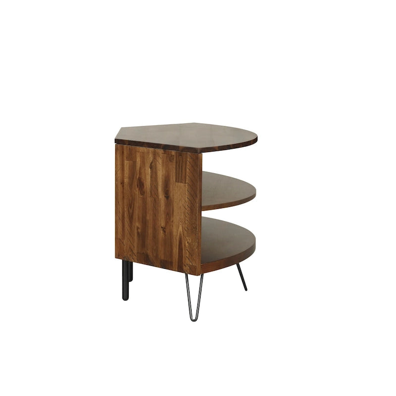Meuble TV d'angle Declan en acacia massif de 43 po