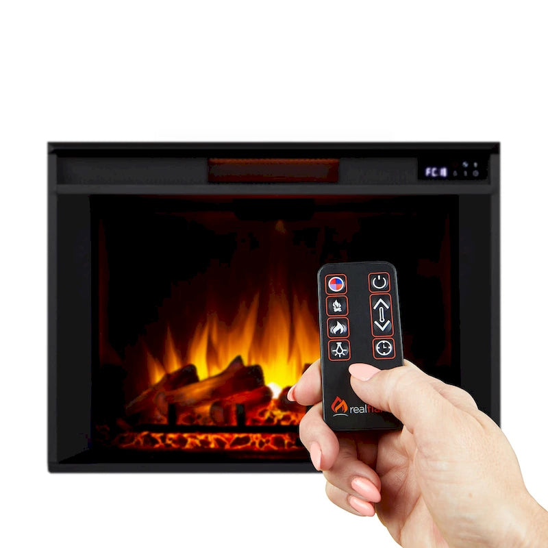 Cheminée électrique Eliot 81 Grand TV Stand blanche par Real Flame