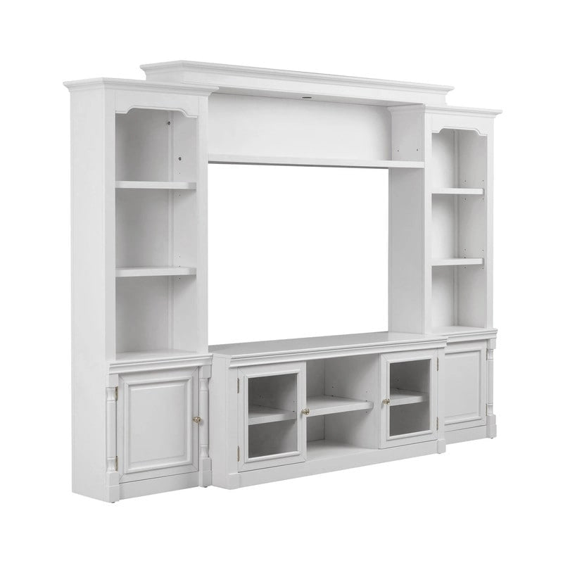 Meuble TV blanc en bois massif Virginia