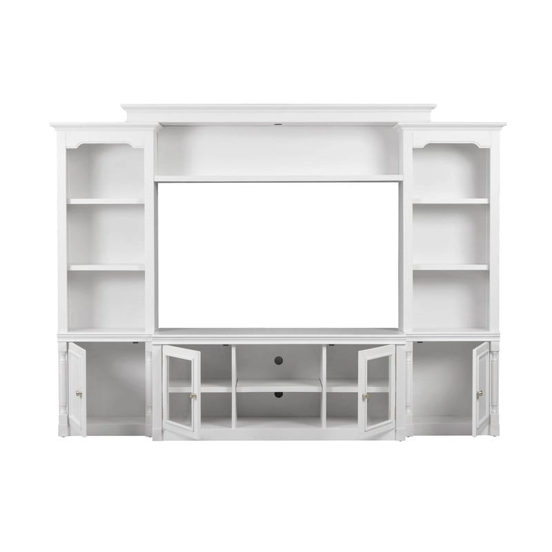 Meuble TV blanc en bois massif Virginia