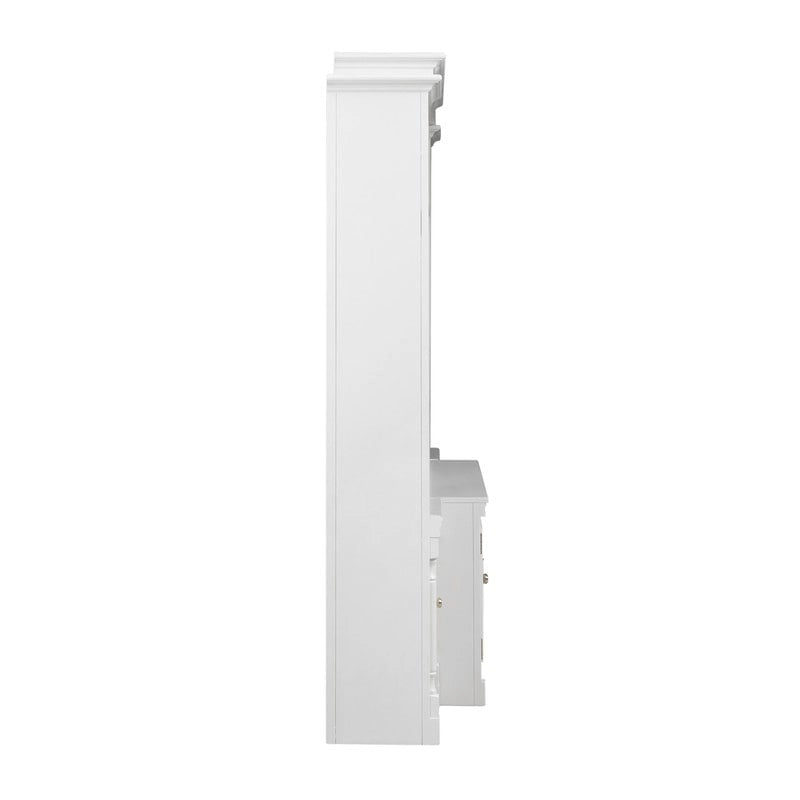 Meuble TV blanc en bois massif Virginia