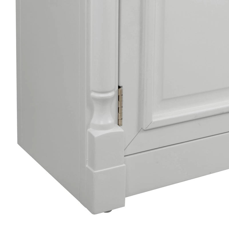Meuble TV blanc en bois massif Virginia