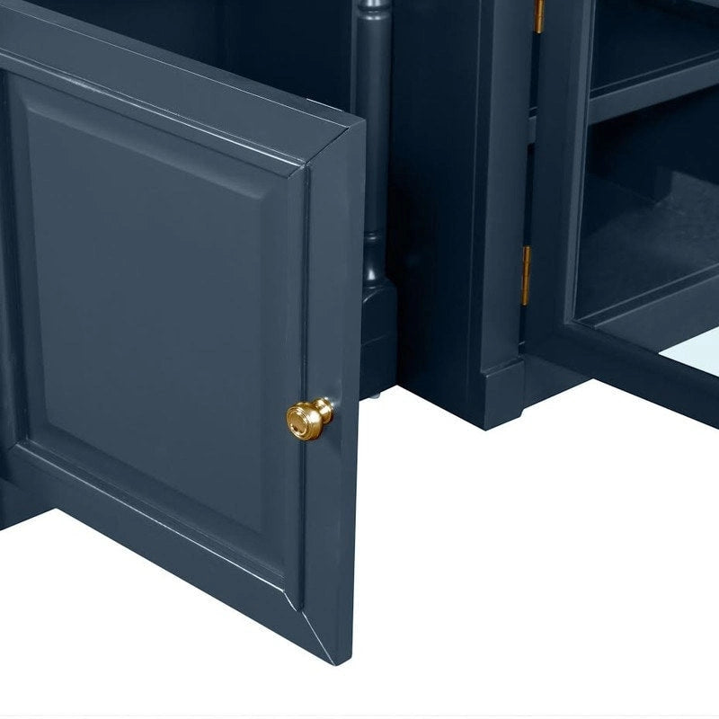 Meuble TV blanc en bois massif Virginia