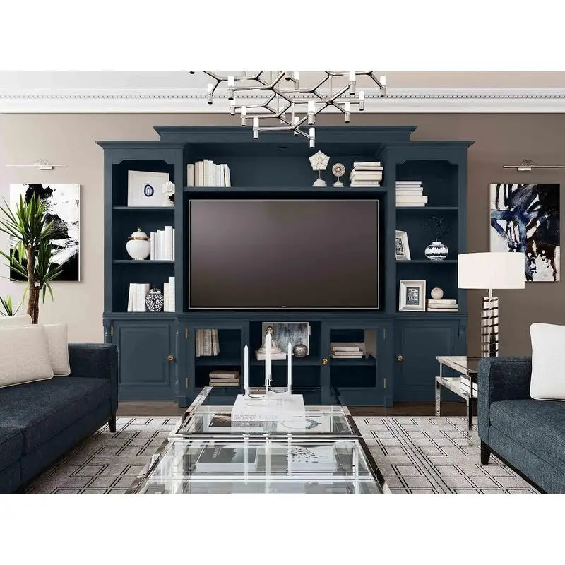 Meuble TV blanc en bois massif Virginia