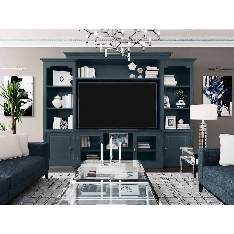 Meuble TV blanc en bois massif Virginia