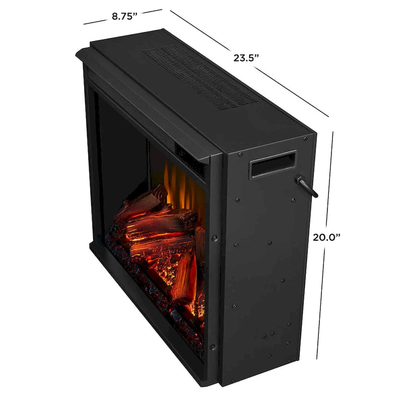 Calie 67 Electric TV Stand Fireplace in Dark Walnut by Real Flame - 67L x 18W x 30.5H