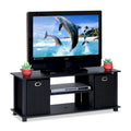 Meuble TV Porch & Den Tompkins en MDF noir avec bacs de rangement